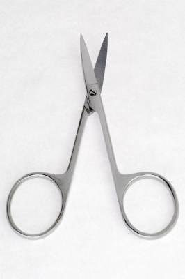 Ножницы вертикально - изогнутые, остроконечные, 100 мм